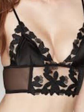 Victoria’s Secret Floral Satin Bralette – Size Small